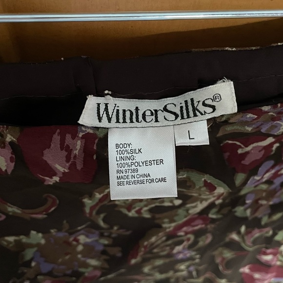 WinterSilks 100% Silk Skirt Size Large - Picture 3 of 4